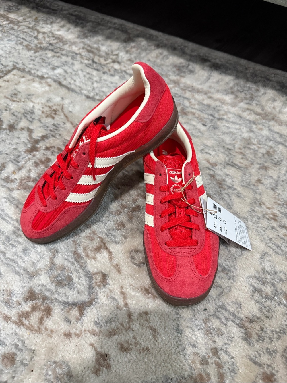 adidas Red & White Retro Low-Top Sneakers